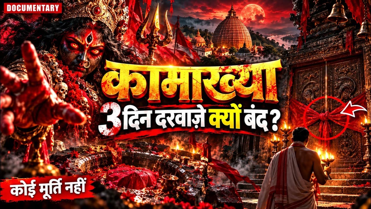 कामाख्या देवी मंदिर का रहस्य: 3 दिन दरवाज़े क्यों बंद? | ज़मीन के नीचे वो गुफा, कोई मूर्ति नहीं | सच — वीडियो थंबनेल