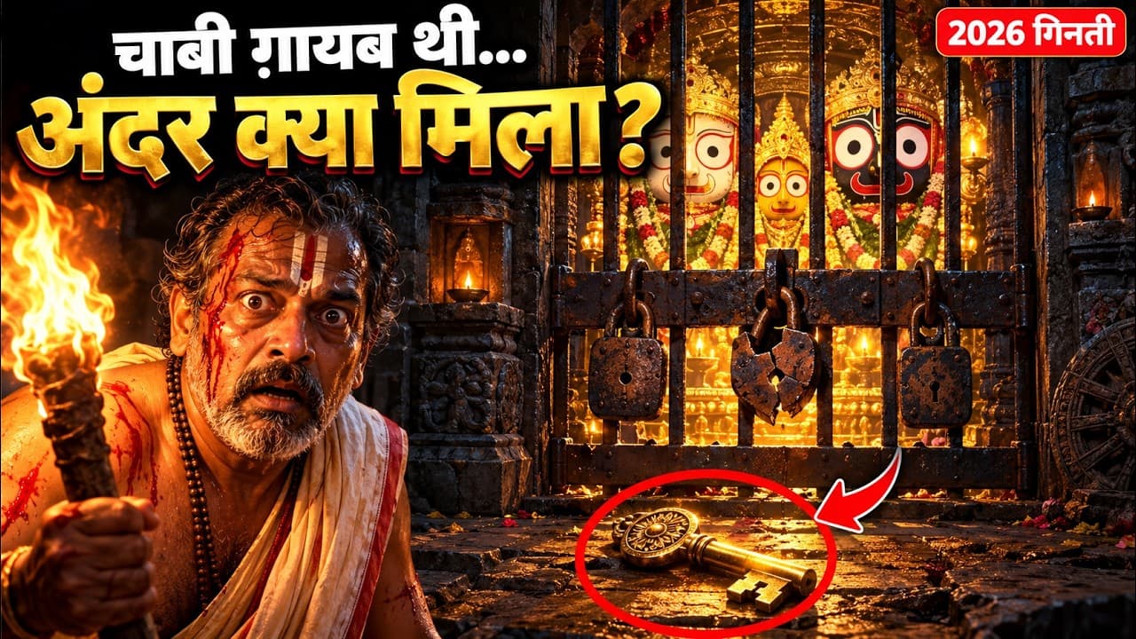 चाबी ग़ायब, 3 ताले तोड़े गए… जगन्नाथ पुरी के खजाने में क्या मिला? | Ratna Bhandar का पूरा सच — वीडियो थंबनेल